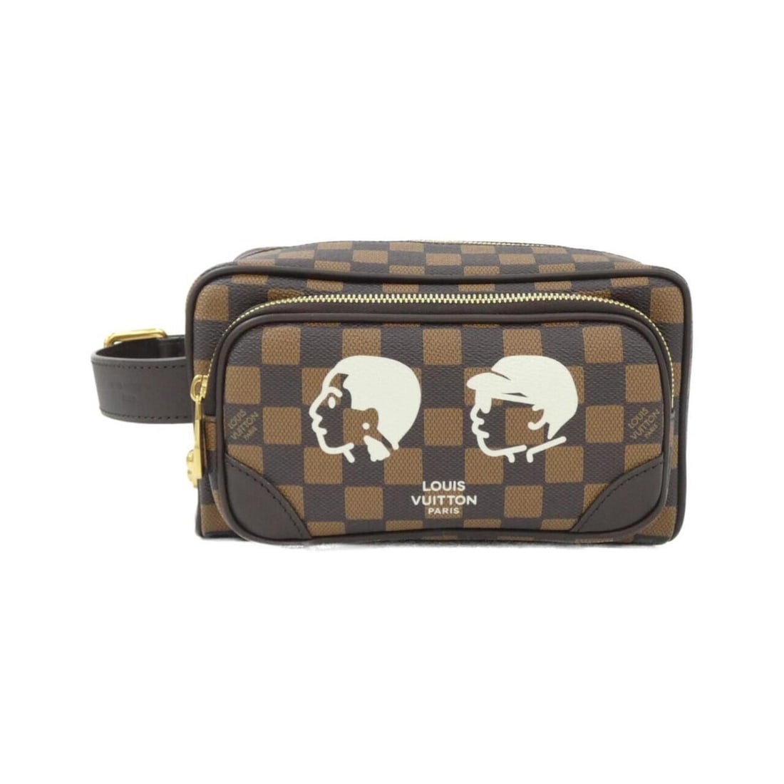 Louis Vuitton Damier Friendship Top Kit N40800 Handbag: --- Catalog ---Category: SizeSize (HxWxD): 13cm x 23cm x 12cm / 5.11'' x 9.05'' x 4.72''Category: DesignType: HandbagColor: EbeneGender: Men,WomenMaterial: Coated canvas Hardware Color: GoldCategory: