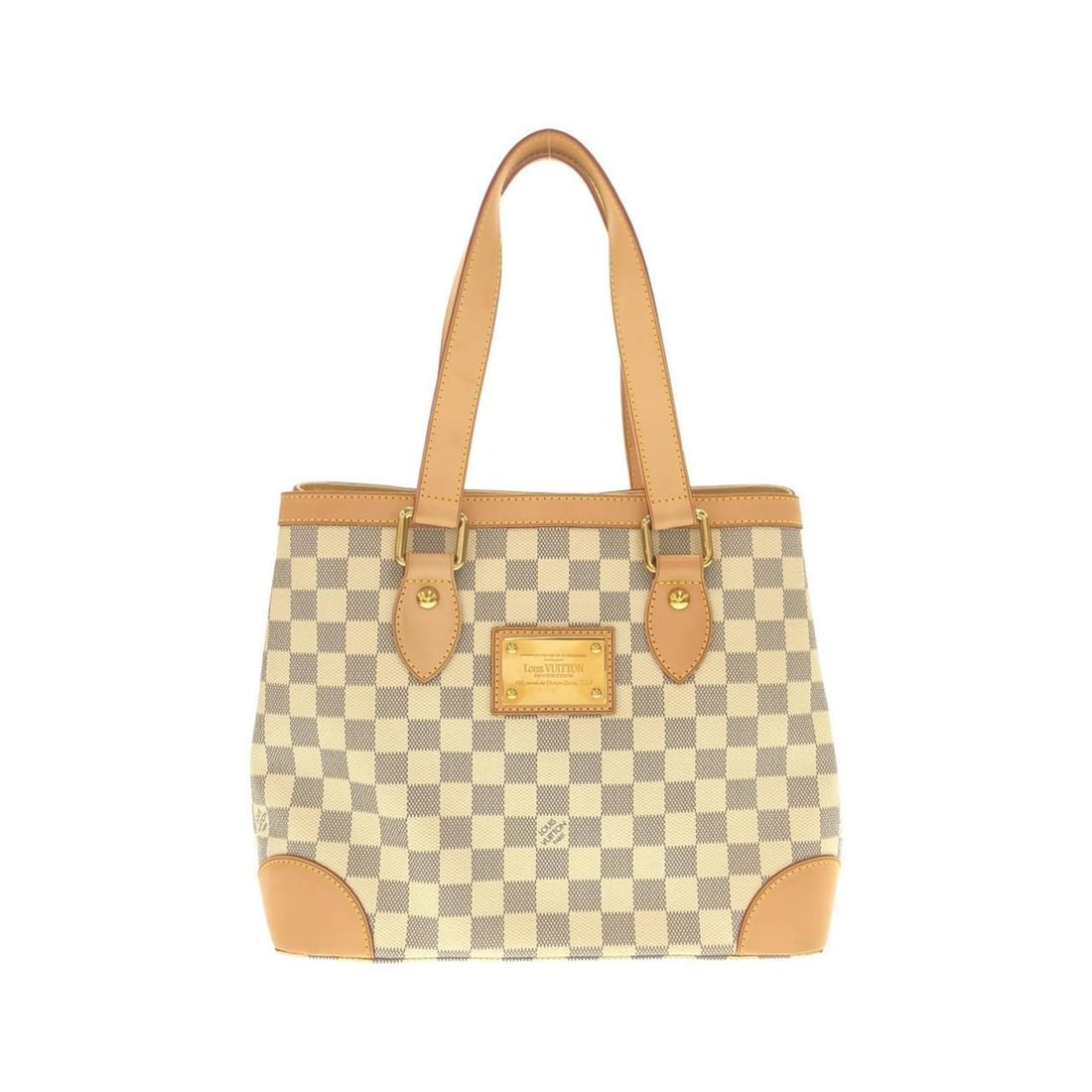 Louis Vuitton Damier Azur Hampstead PM N51207 Handbag: --- Catalog ---Category: SizeSize (HxWxD): 24cm x 28.5cm x 17.5cm / 9.44'' x 11.22'' x 6.88''Category: DesignType: HandbagColor: AzurGender: WomenMaterial: Coated canvas Hardware Color: GoldCategory: