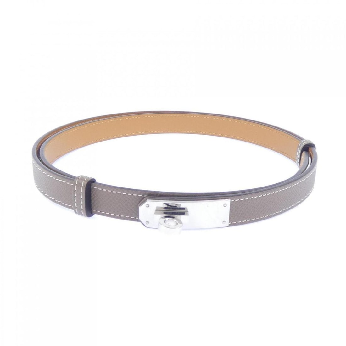 Hermes Kelly 18mm Belt: --- Catalog ---Category: SizeLength: 55.5cm - 103cm / 21.85'' - 40.55''Category: DesignType: Standard beltColor: GrayGender: WomenCategory: GeneralBrand: Hermes--- Item List ---Section: ConditionRanki