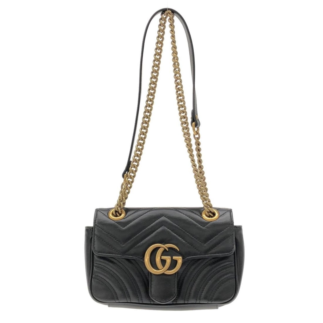 Gucci GG Marmont 446744 DTDIT Shoulder Bag: --- Catalog ---Category: SizeSize (HxWxD): 14.5cm x 21cm x 6cm / 5.7'' x 8.26'' x 2.36''Category: DesignType: Shoulder bagColor: BlackGender: Men,WomenMaterial: Leather Hardware Color: GoldCategory: G