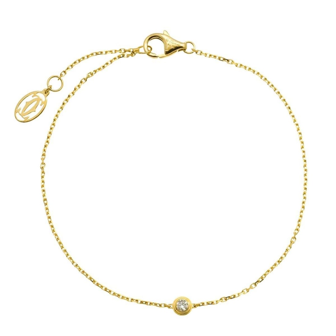 Cartier d'Amour Bracelet XS 18.5cm Diamond 18K YG 750 Diamants Légers: --- Catalog ---Category: SizeLength: 18.5cm / 7.28''Category: DesignType: Charm braceletGender: WomenMaterial: Yellow gold (18K)Category: GeneralBrand: Cartier--- Item List ---Section: ConditionRankin