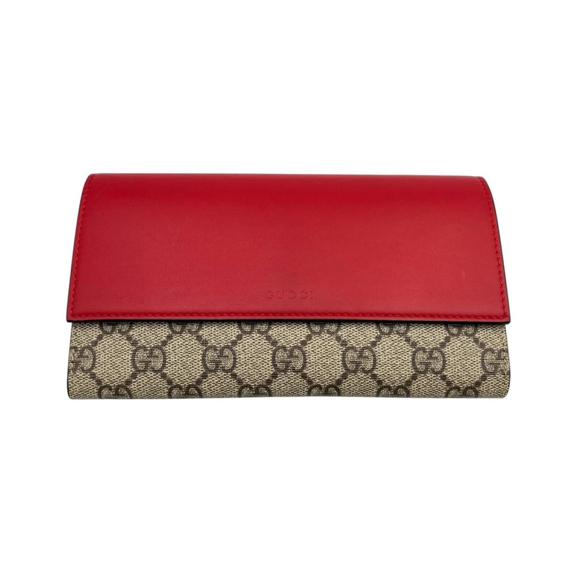 Gucci Continental Wallet GG Supreme Canvas Red Women's Long: --- Catalog ---Category: SizeSize (HxWxD): 10.7cm x 18.8cm x 2.3cm / 4.21'' x 7.4'' x 0.9''Category: DesignType: Long wallet (bi-fold)Color: Red colorGender: WomenMaterial: GG Supreme Category: Genera