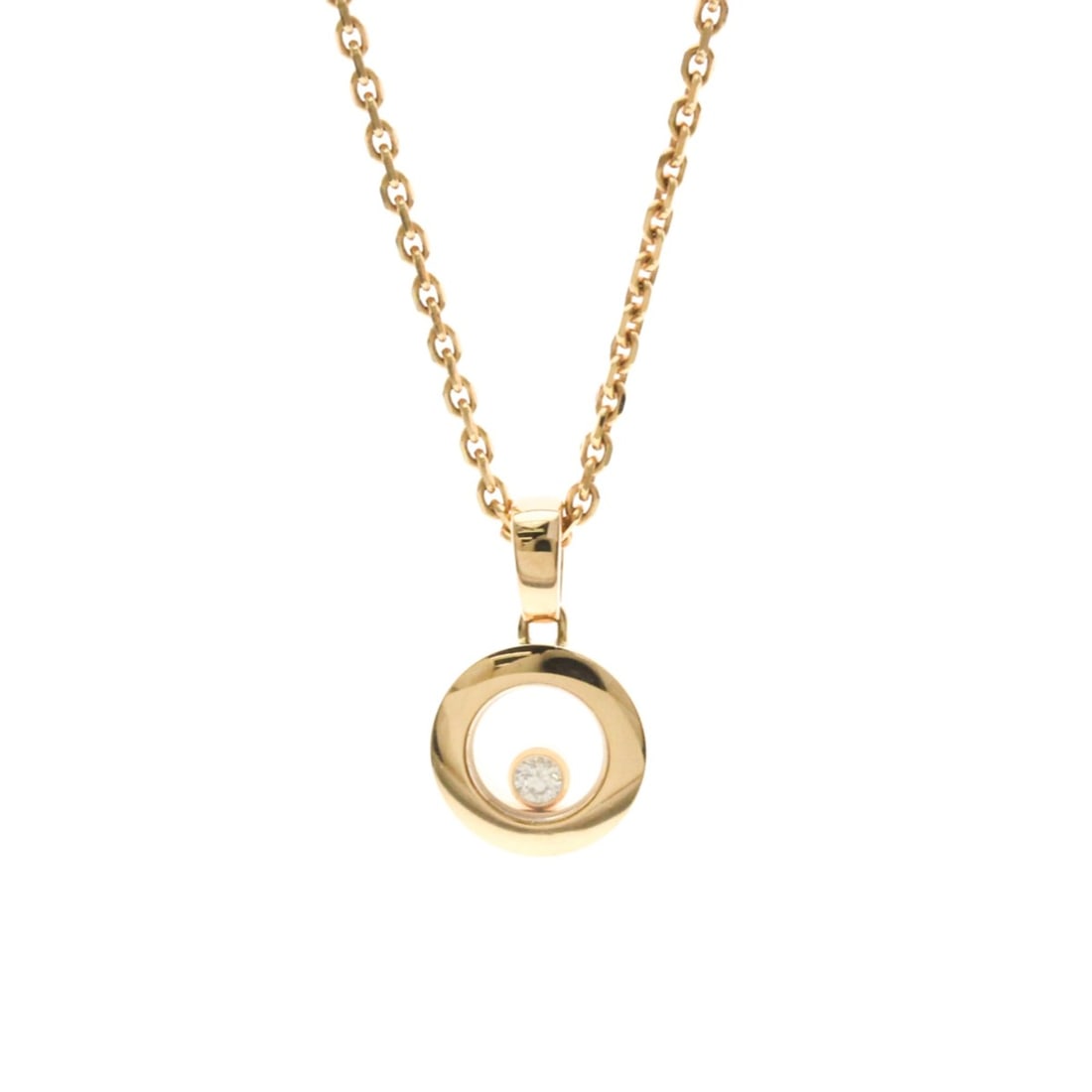 Chopard Happy Diamonds Necklace 79A017 Pink Gold (18K) Diamond Men,Women Fashion Pendant Necklace (1 of 15)