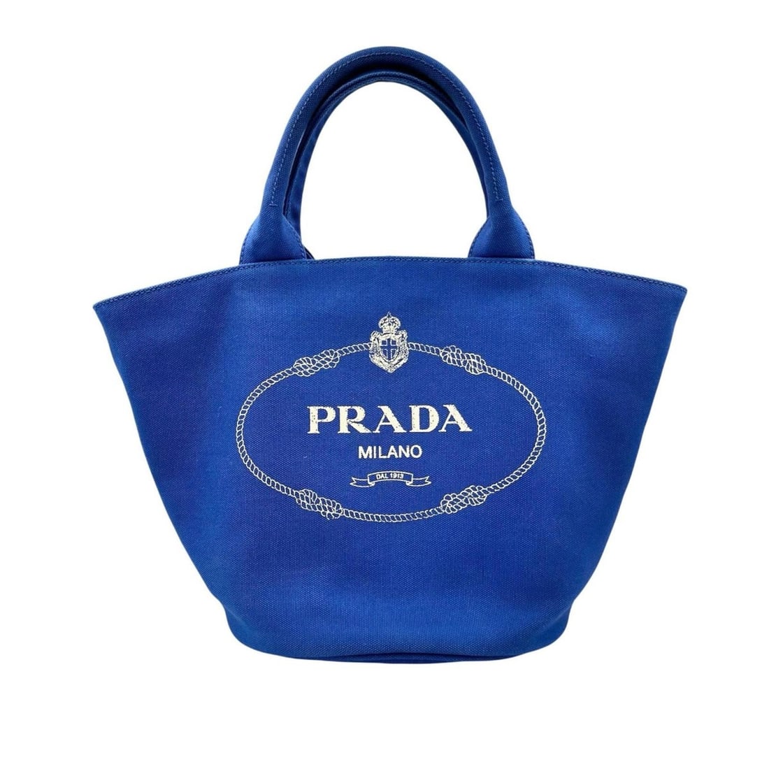 Prada Canapa Fabric 2-Way Tote Bag/Shoulder Bag (1BG186) - Canvas Blue Women's (1 of 10)