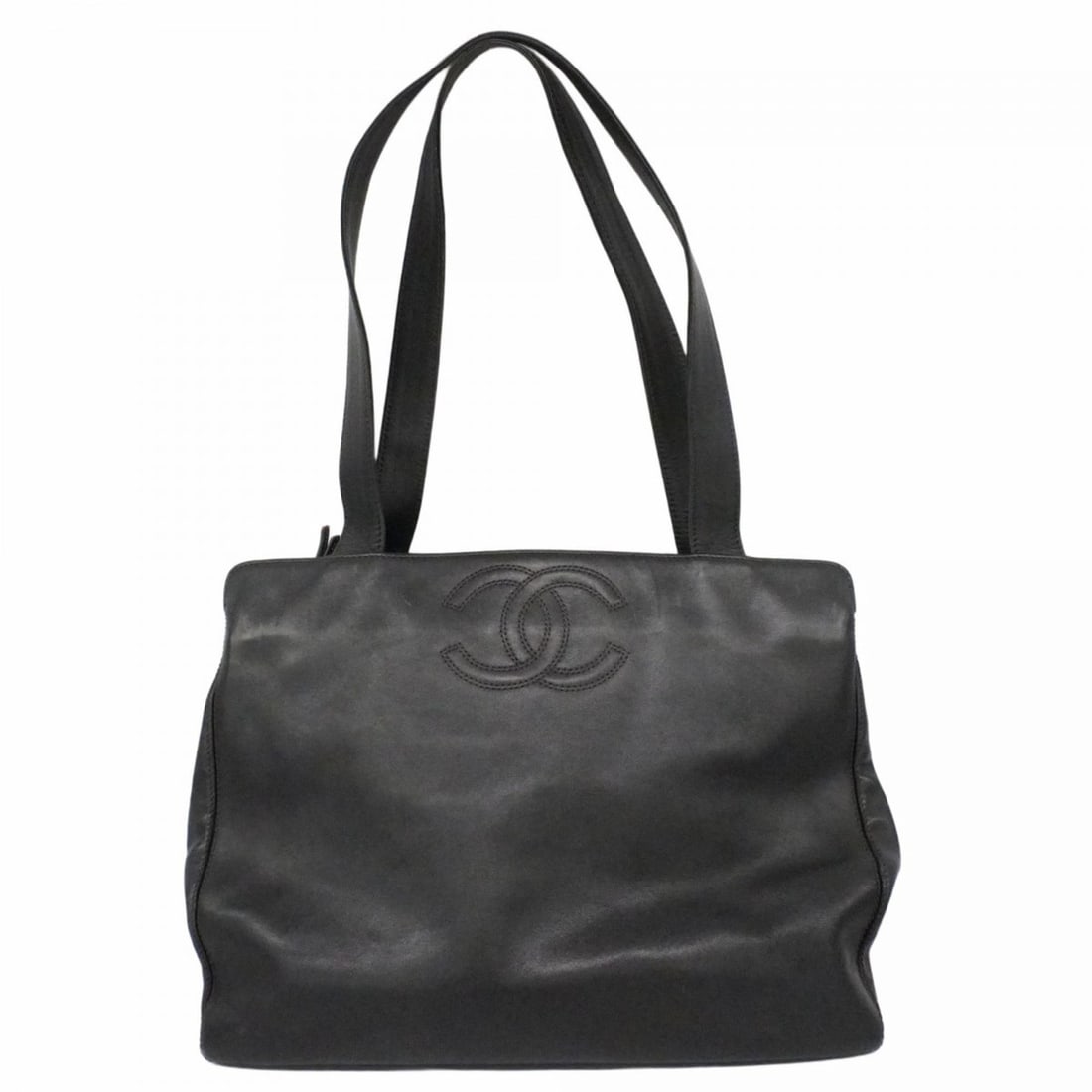 Chanel Lambskin Tote Bag, Black, Women's (1 of 20)