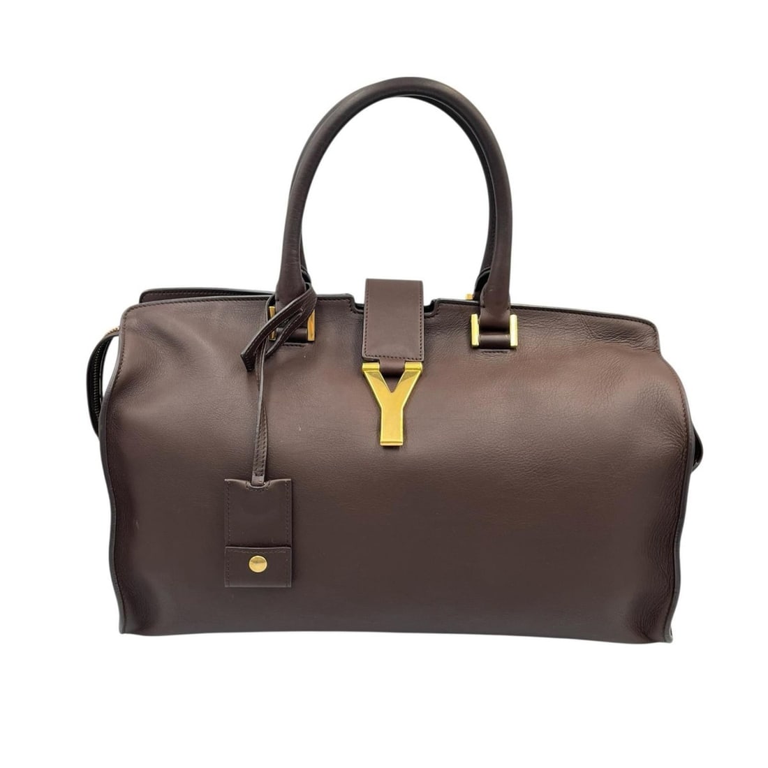 Saint Laurent Y-line Petit Cabas tote bag, brown leather, for women.: --- Catalog ---Category: SizeSize (HxWxD): 21cm x 36cm x 19cm / 8.26'' x 14.17'' x 7.48''Category: DesignType: Tote bagColor: BrownGender: WomenMaterial: Leather Category: GeneralBrand: Saint Laurent-