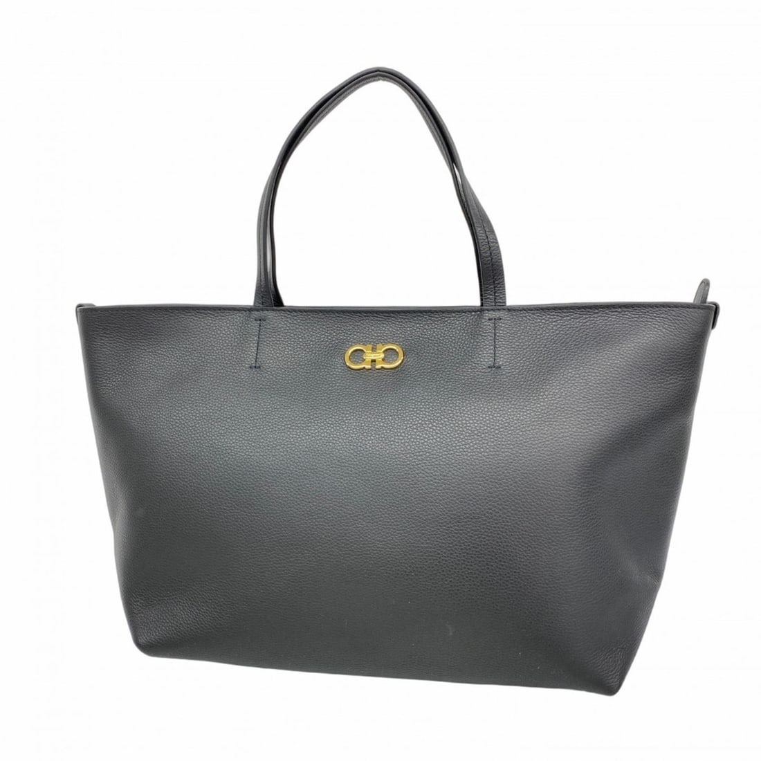 Salvatore Ferragamo Gancini Leather Tote Bag, Black, Women's: --- Catalog ---Category: SizeSize (HxWxD): 25cm x 31cm x 15cm / 9.84'' x 12.2'' x 5.9''Category: DesignType: Tote bagColor: BlackGender: WomenMaterial: Leather Hardware Color: GoldCategory: GeneralBra