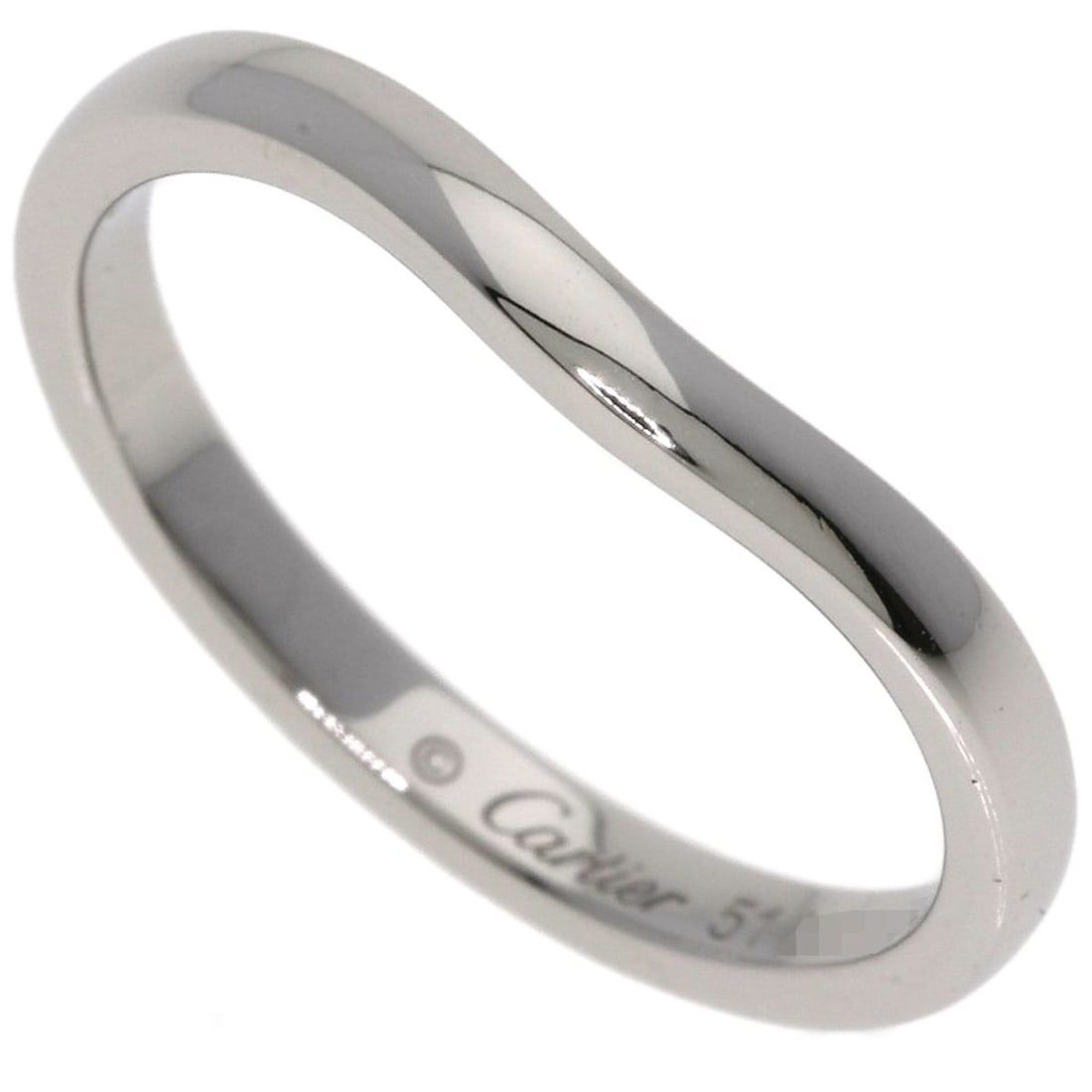 Cartier Ballerina Curve #51 Ring, Platinum PT950, Women's: --- Catalog ---Category: SizeJP Size: 11US Size: 6Category: DesignColor: SilverGender: WomenMaterial: Platinum 950Category: GeneralBrand: Cartier--- Item List ---Section: ConditionRanking: Rank A Used