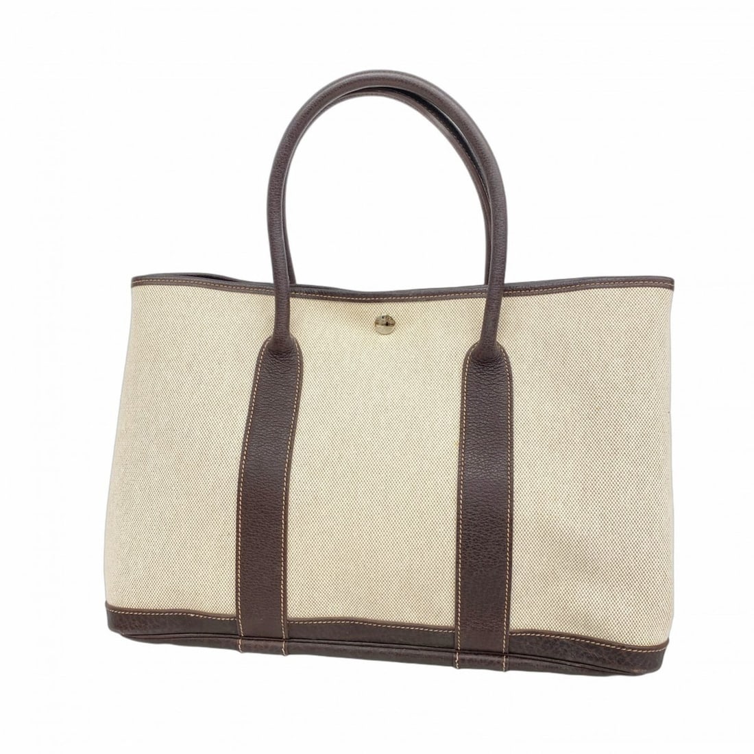Hermes Garden PM Tote Bag, Toile H Brown, ?I stamp, Women's.: --- Catalog ---Category: SizeSize (HxWxD): 25cm x 36cm x 17cm / 9.84'' x 14.17'' x 6.69''Category: DesignType: Tote bagColor: BrownGender: WomenMaterial: Toile H Hardware Color: SilverCategory: Genera