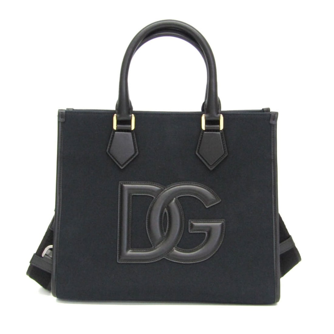 Dolce & Gabbana DG Logo Shopping Bag BM2012 AA451 Women's Canvas,Leather Shoulder Bag,Tote Bag Black (1 of 11)