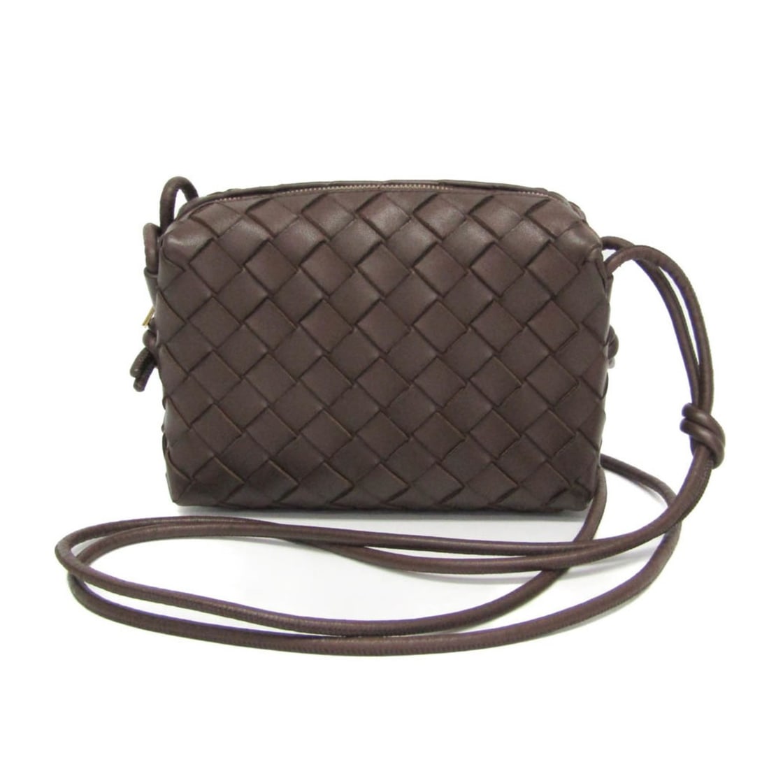 Bottega Veneta Intrecciato Men,Women Leather Shoulder Bag Brown (1 of 12)