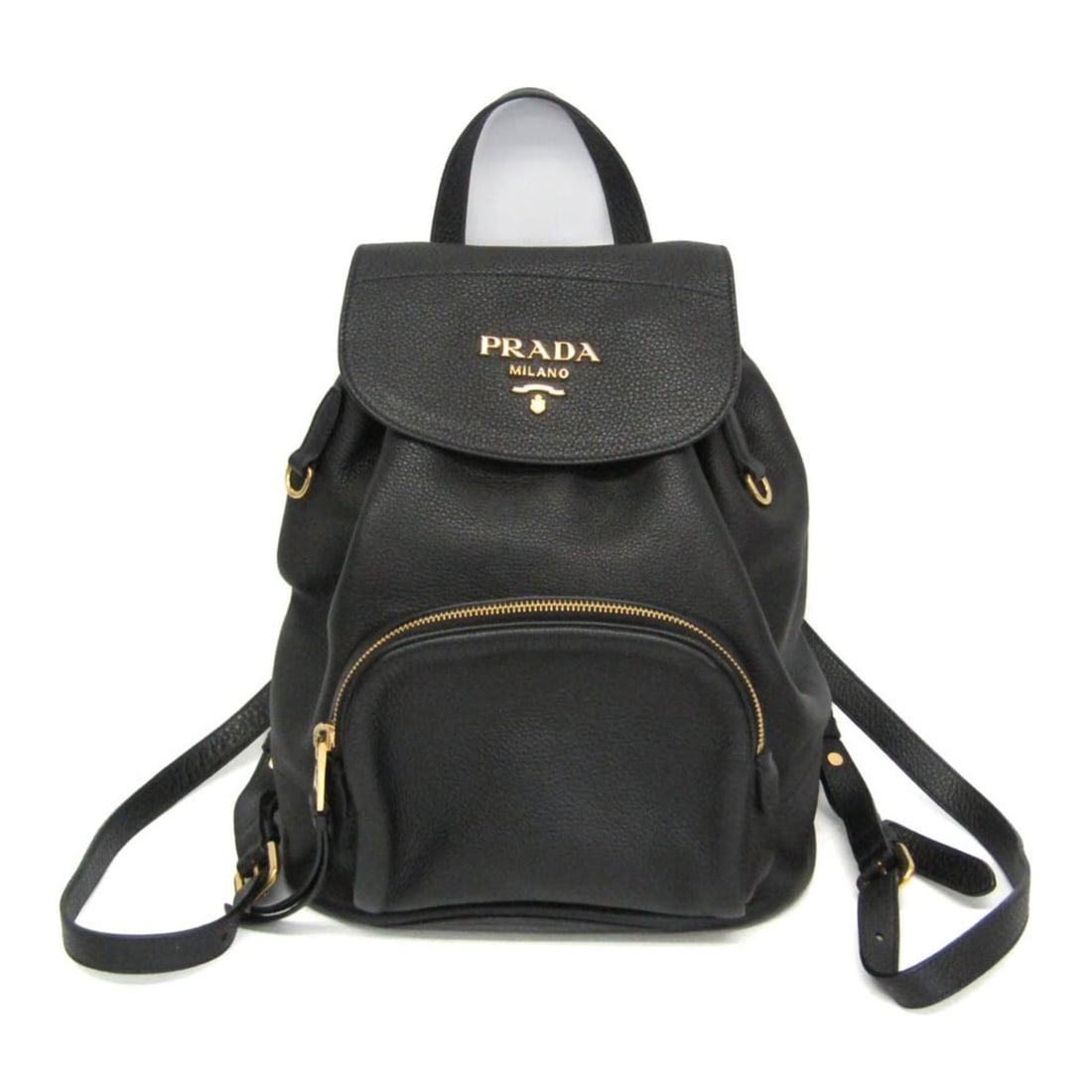 Prada VIT.DAINO 1BZ035 Women's Leather Backpack Black: --- Catalog ---Category: SizeSize (HxWxD): 31cm x 25cm x 15.5cm / 12.2'' x 9.84'' x 6.1''Strap Length: 77cm - 87cm / 30.31'' - 34.25''Handle Length: 24.5cm / 9.64''Category: DesignType: BackpackColor: