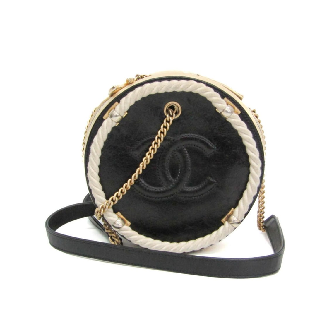 Chanel Coco Mark Round Chain Shoulder Bag Women's Leather Handbag,Shoulder Bag Black,Light Beige: --- Catalog ---Category: SizeSize (HxWxD): 17cm x 17cm x 6cm / 6.69'' x 6.69'' x 2.36''Strap Length: 133cm / 52.36''Handle Length: 31cm / 12.2''Category: DesignType: Handbag, Shoulder bagColor: Black,