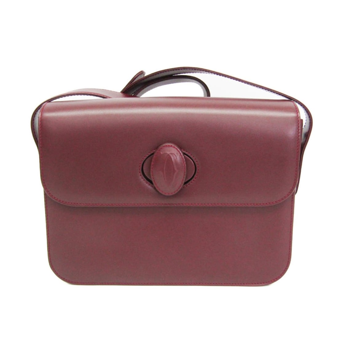 Cartier Must Women's Leather Shoulder Bag Bordeaux: --- Catalog ---Category: SizeSize (HxWxD): 19cm x 25cm x 7cm / 7.48'' x 9.84'' x 2.75''Strap Length: 115cm - 125cm / 45.27'' - 49.21''Category: DesignType: Shoulder bagColor: BordeauxGender: WomenClos