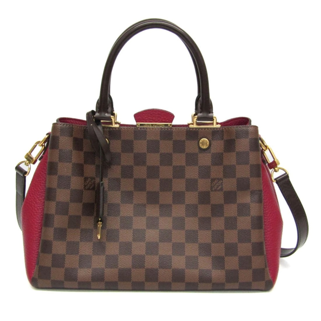 Louis Vuitton Damier Brittany N41675 Women's Handbag,Shoulder Bag Brown,Fuchsia: --- Catalog ---Category: SizeSize (HxWxD): 21cm x 31cm x 13cm / 8.26'' x 12.2'' x 5.11''Strap Length: 90cm / 35.43''Handle Length: 32cm / 12.59''Category: DesignType: Handbag, Shoulder bagColor: Brown
