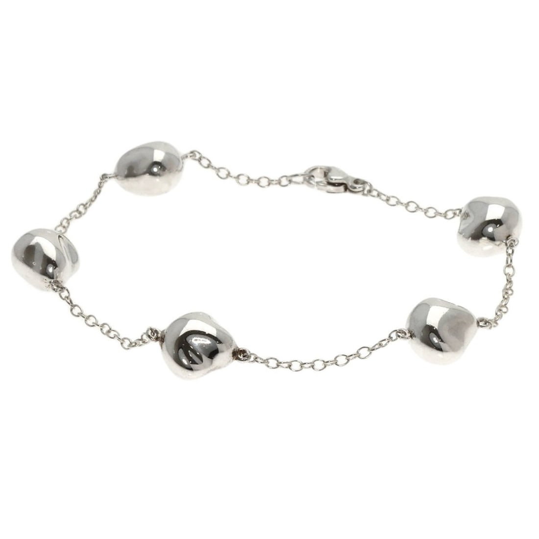 Tiffany & Co. 5-Piece Nugget Bracelet, Silver, Women's: --- Catalog ---Category: SizeWidth: 1.5mm / 0.05''Length: 16.5cm / 6.49''Weight: 6.5g / 0.22oz.Category: DesignType: Charm braceletGender: WomenMaterial: SilverCategory: GeneralBrand: Tiffany--- Item