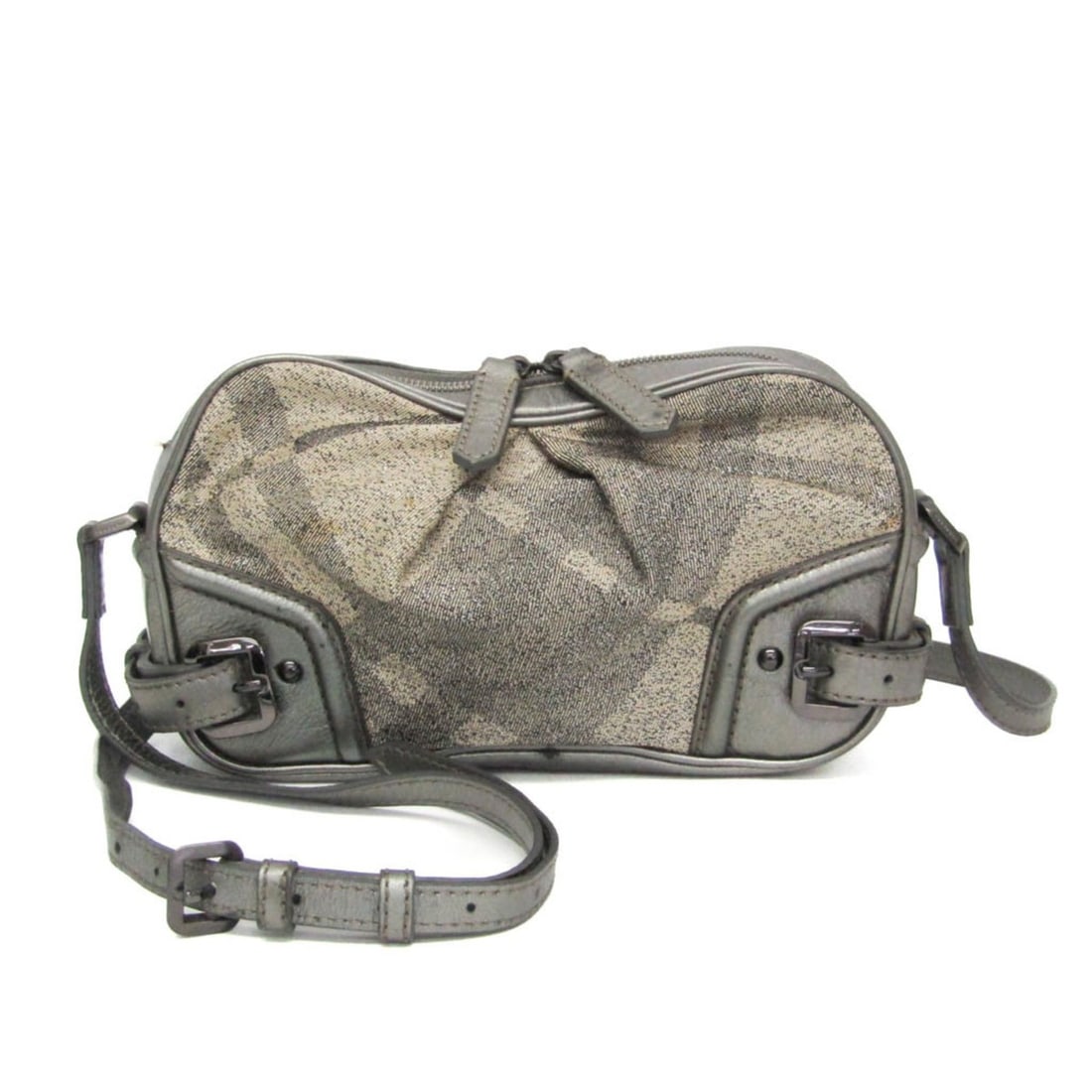 Burberry Women's Leather,Cotton Shoulder Bag Beige,Silver Gray: --- Catalog ---Category: SizeSize (HxWxD): 15cm x 26cm x 5.5cm / 5.9'' x 10.23'' x 2.16''Strap Length: 116cm - 131cm / 45.66'' - 51.57''Category: DesignType: Shoulder bagColor: Beige, Silver grayGende