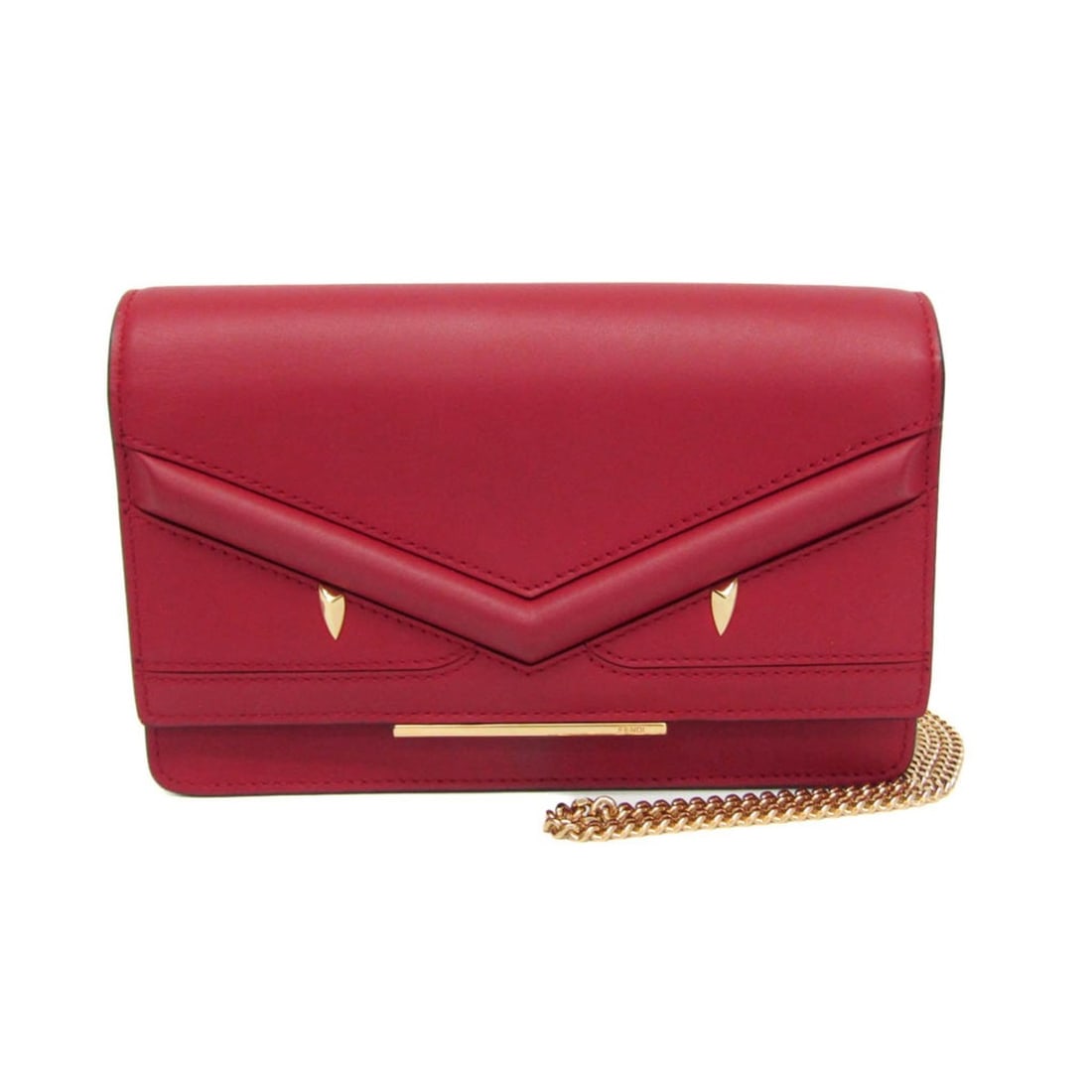 Fendi Bag Bugs 8M0346 Women's Leather Chain/Shoulder Wallet Red Color: --- Catalog ---Category: SizeSize (HxWxD): 12cm x 19cm x 3cm / 4.72'' x 7.48'' x 1.18''Strap / Chain Length: 1.2m / 47.24''Category: DesignType: Chain/Shoulder walletColor: Red colorGender: WomenClosu