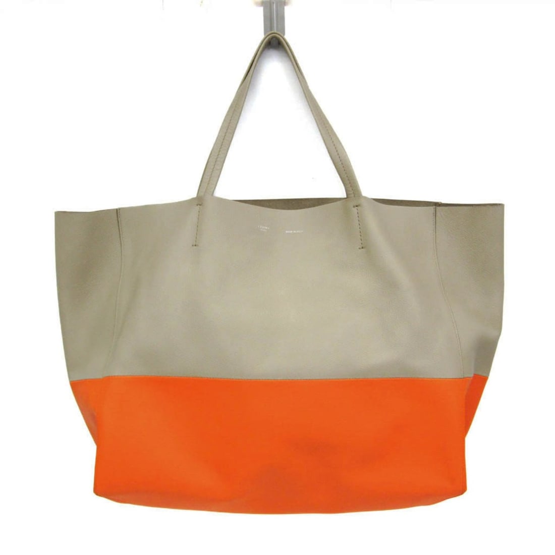 Celine Cabas Horizontal 169263 Women's Leather Tote Bag Gray Beige,Orange: --- Catalog ---Category: SizeHandle Drop: 18.00cm / 7.09''Size (HxWxD): 31cm x 39cm x 19cm / 12.2'' x 15.35'' x 7.48''Handle Length: 43cm / 16.92''Category: DesignType: Tote bagColor: Gray beige, Oran
