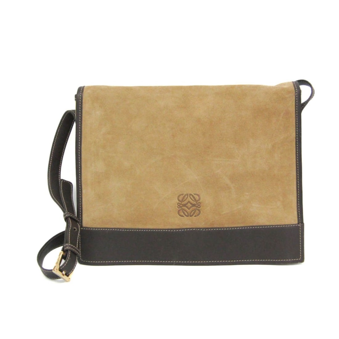 Loewe ????? Women's Suede,Leather Messenger Bag,Shoulder Bag Brown,Light Brown: --- Catalog ---Category: SizeSize (HxWxD): 24cm x 30cm x 4.5cm / 9.44'' x 11.81'' x 1.77''Strap Length: 82cm - 93cm / 32.28'' - 36.61''Category: DesignType: Messenger bag, Shoulder bagColor: Brown, Li