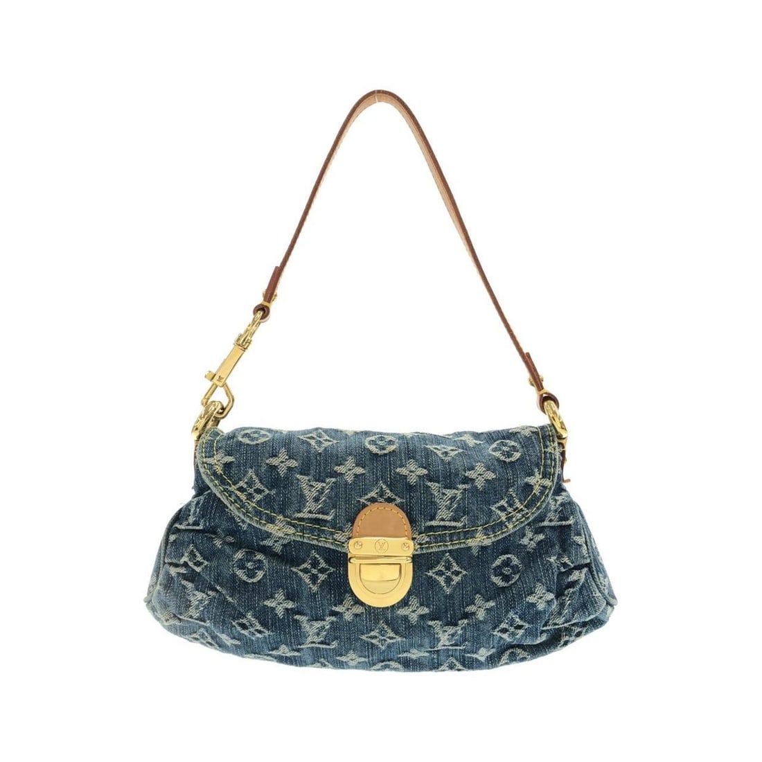 Louis Vuitton Monogram Denim Mini Pleaty M95050 Shoulder Bag: --- Catalog ---Category: SizeSize (HxWxD): 16cm x 27cm x 3.5cm / 6.29'' x 10.62'' x 1.37''Category: DesignType: Shoulder bagColor: BlueGender: WomenMaterial: Monogram Denim Hardware Color:
