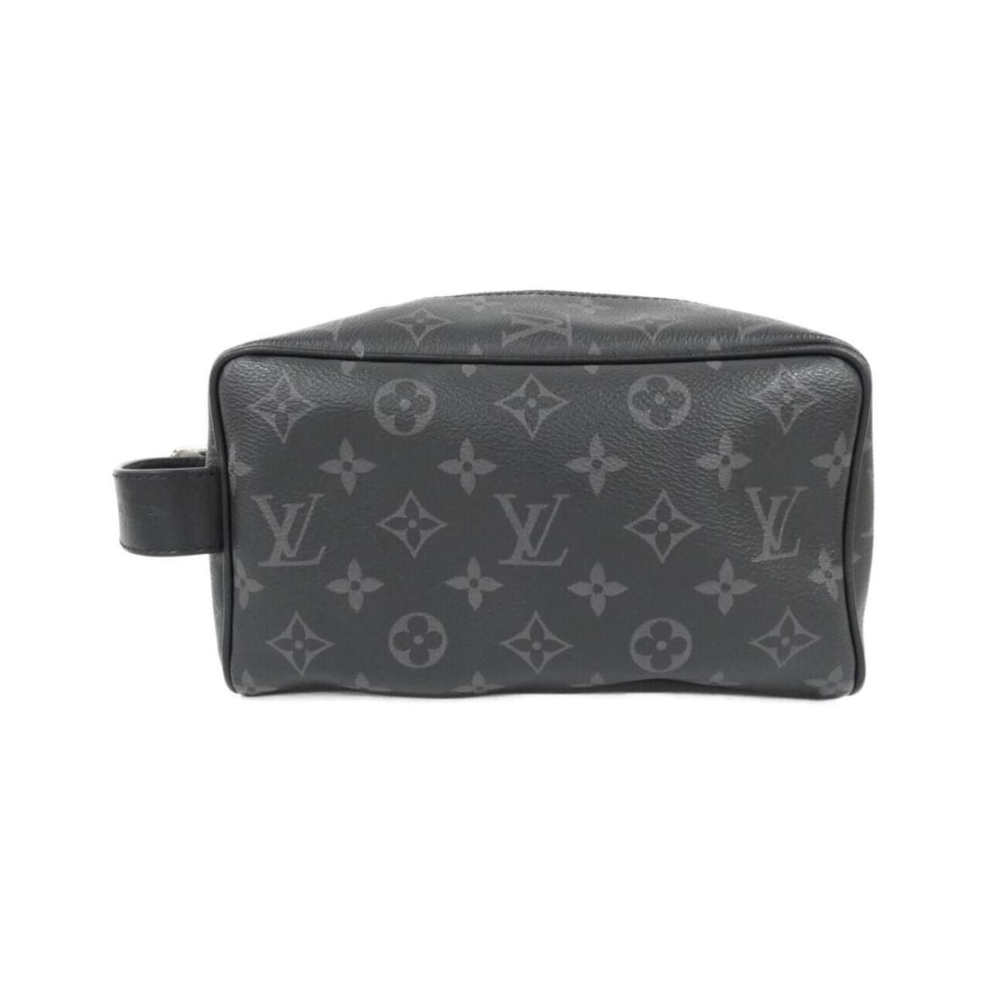 Louis Vuitton Monogram Eclipse Locker Dopp Kit M83113 Handbag Pouch: --- Catalog ---Category: SizeSize (HxWxD): 12cm x 22cm x 12cm / 4.72'' x 8.66'' x 4.72''Category: DesignType: HandbagColor: BlackGender: MenMaterial: Monogram Eclipse Hardware Color: SilverCategory: