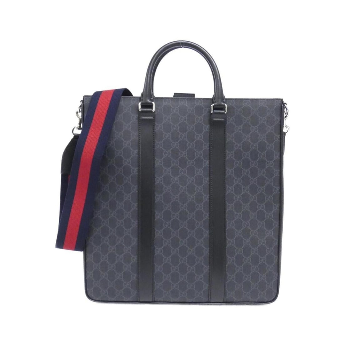 Gucci 794918 FADJA handbag: --- Catalog ---Category: SizeSize (HxWxD): 38cm x 36cm x 6cm / 14.96'' x 14.17'' x 2.36''Category: DesignType: HandbagColor: Black, GrayGender: Men,WomenMaterial: GG Supreme Hardware Color: SilverCate