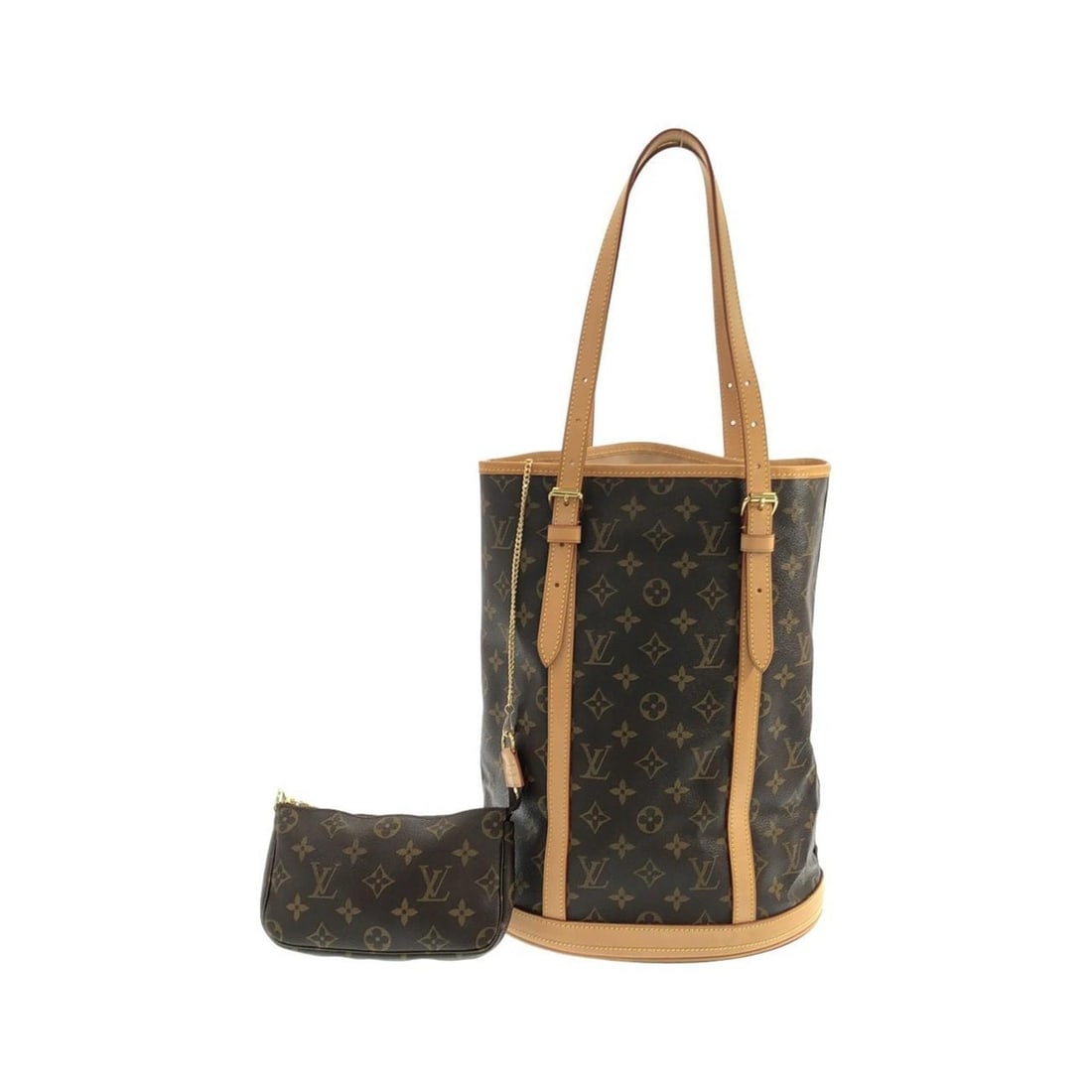Louis Vuitton Monogram Bucket Bag 27cm M42236 Shoulder: --- Catalog ---Category: SizeSize (HxWxD): 35.5cm x 26.5cm x 18cm / 13.97'' x 10.43'' x 7.08''Category: DesignType: Pouch, Shoulder bagColor: MarronGender: WomenMaterial: Coated canvas Hardware