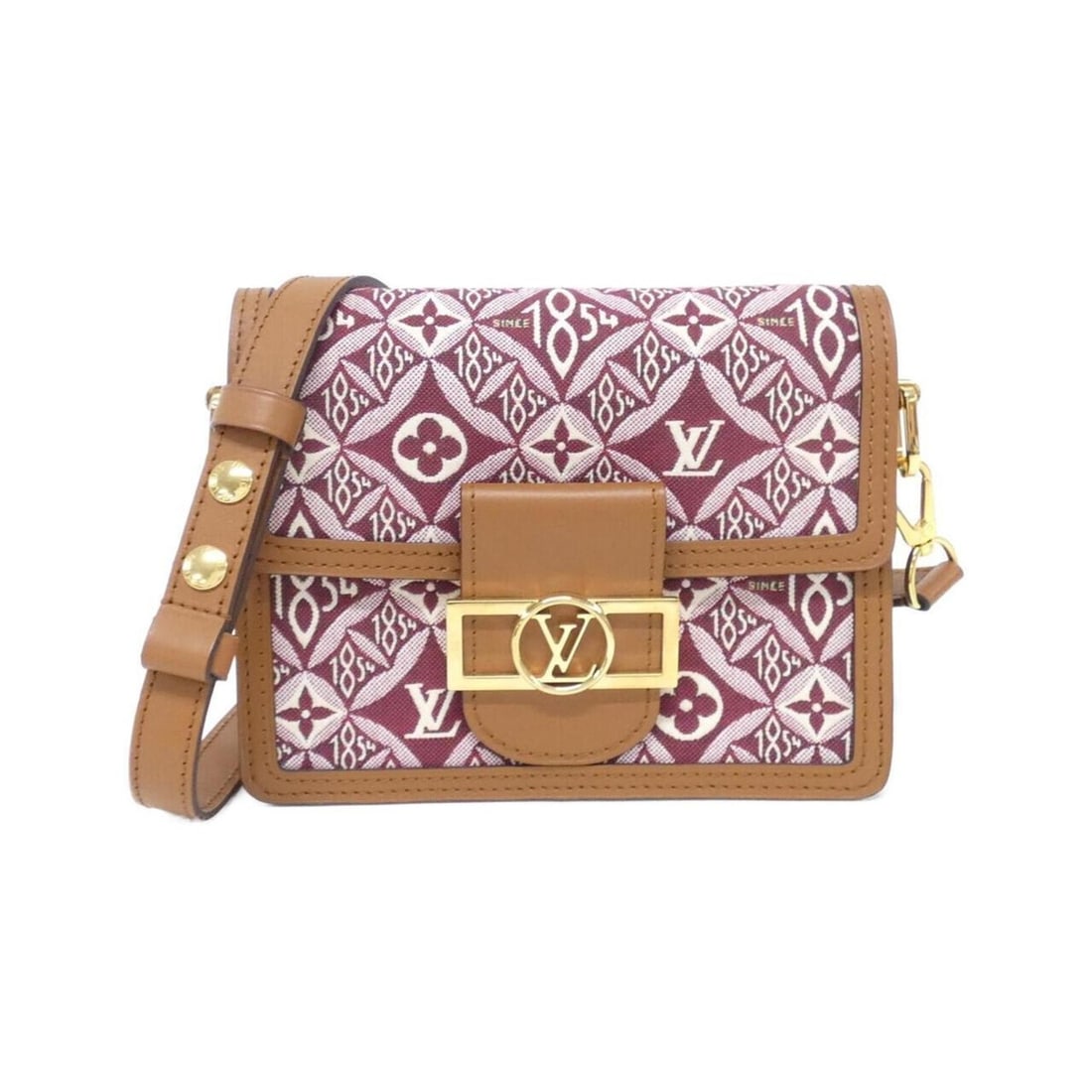Louis Vuitton SINCE1854 Dauphine MINI M57172 Shoulder Bag: --- Catalog ---Category: SizeSize (HxWxD): 15cm x 20cm x 9cm / 5.9'' x 7.87'' x 3.54''Category: DesignType: Shoulder bagColor: BordeauxGender: WomenMaterial: Jacquard Hardware Color: GoldCategory:
