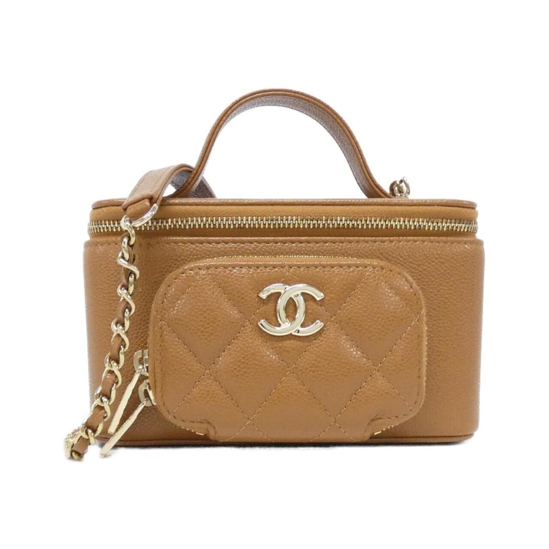 Chanel AP2912 handbag: --- Catalog ---Category: SizeSize (HxWxD): 10cm x 16cm x 8cm / 3.93'' x 6.29'' x 3.14''Category: DesignType: HandbagColor: BrownGender: WomenMaterial: Grained Calfskin Hardware Color: GoldCategory: