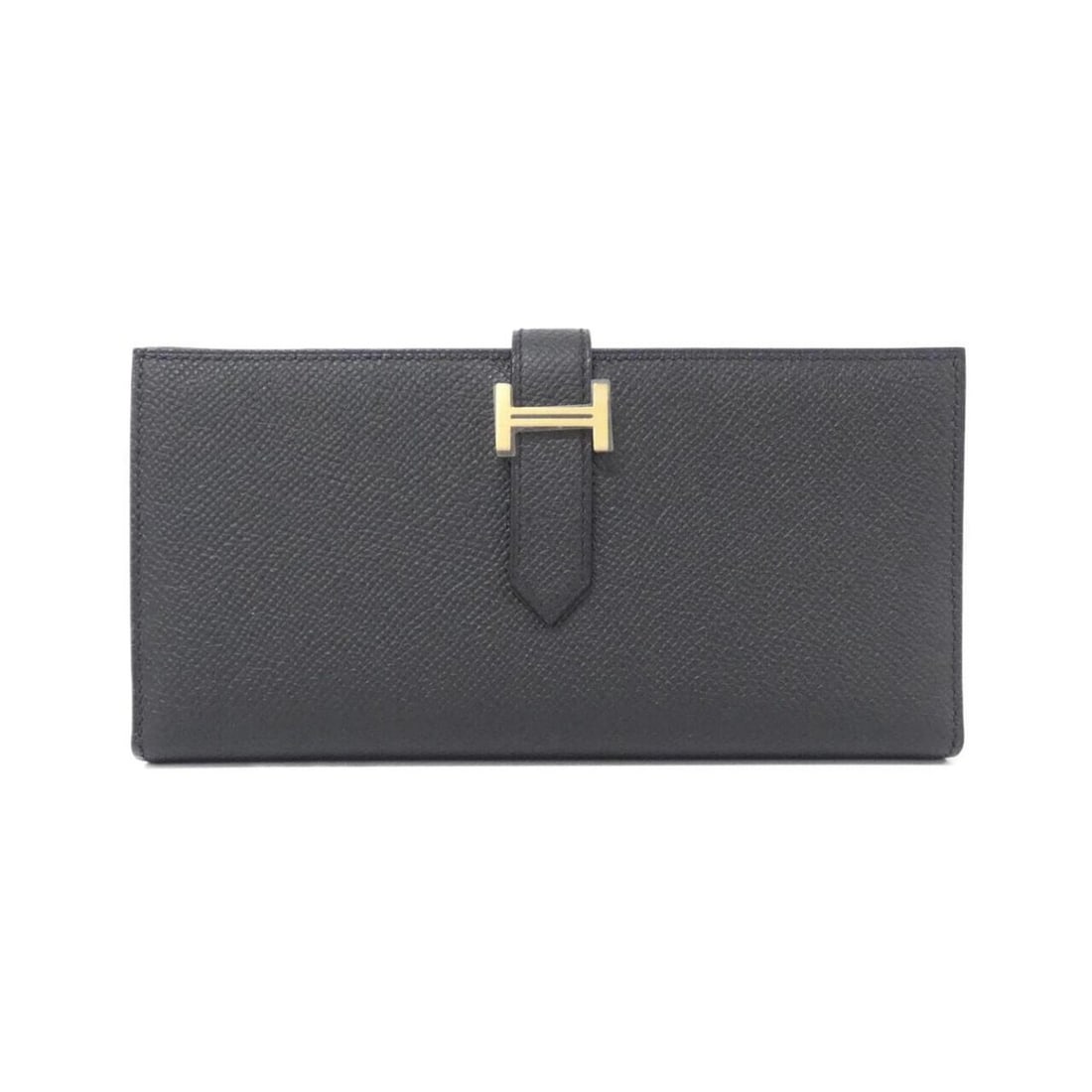 Hermes Bearn Soufflé 039785CC Wallet: --- Catalog ---Category: SizeSize (HxWxD): 9cm x 17cm x 1.5cm / 3.54'' x 6.69'' x 0.59''Category: DesignType: Long wallet (bi-fold)Color: BlackGender: WomenMaterial: Epsom leather Category: GeneralMPN