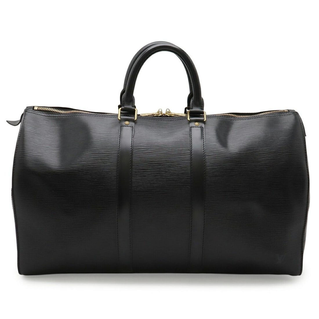 LOUIS VUITTON Epi Leather Keepall 45 Boston Bag in Black (Noir) M42972 (1 of 10)