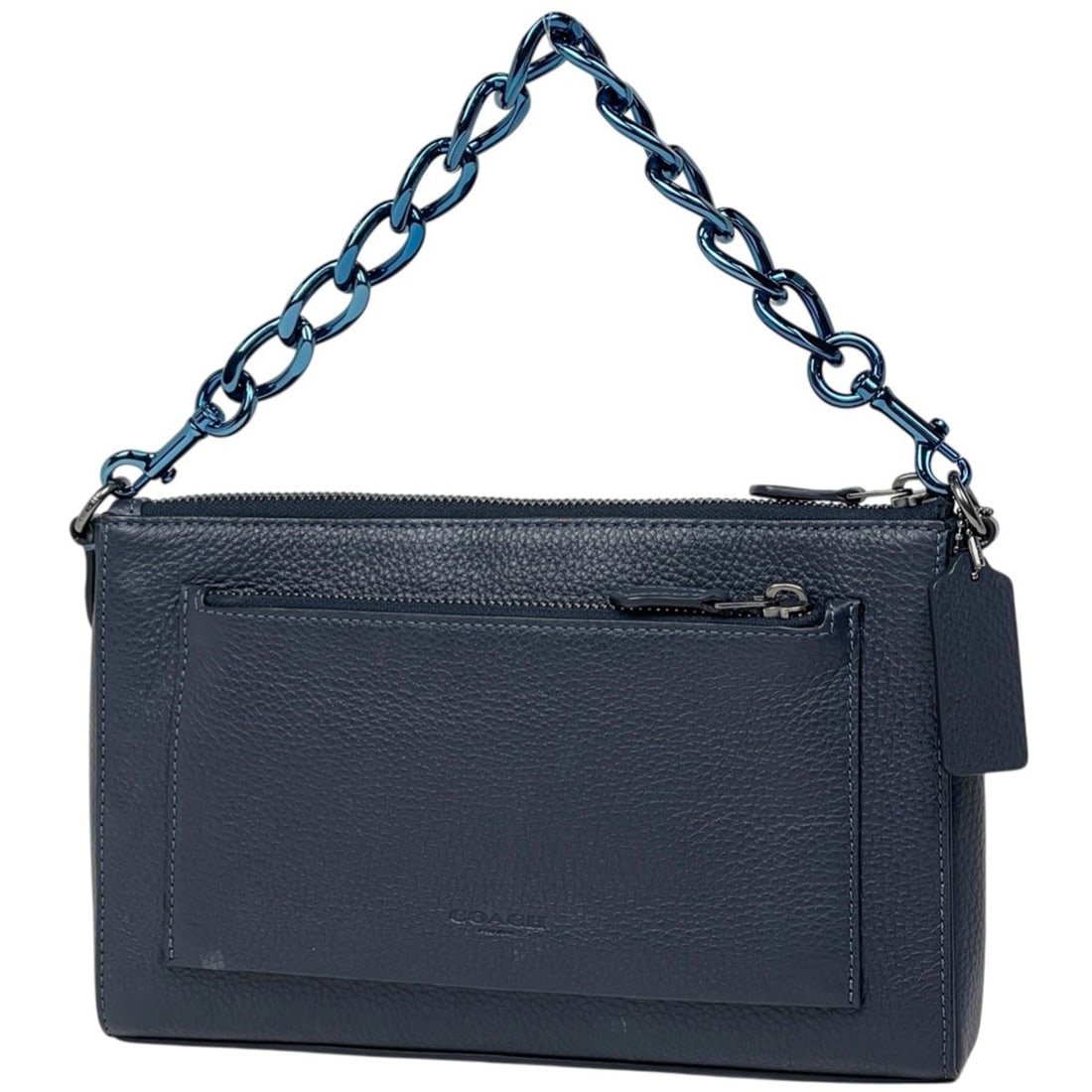 Coach Holden Crossbody 2-Way Handbag with Chain and Shoulder Strap, Leather, Navy Blue, CE682,: --- Catalog ---Category: SizeSize (HxWxD): 15cm x 25cm x 4cm / 5.9'' x 9.84'' x 1.57''Category: DesignType: Handbag, Pouch, Shoulder bagColor: NavyGender: WomenMaterial: Leather Category: GeneralMPN: