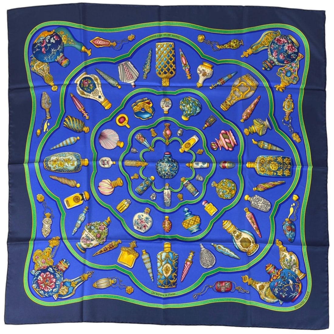 Hermes Hermès Carré 90 Perfume Bottle "Qu Importe Le Flacon Pourvu Qu'on Ait L'ivresse" Silk Scarf (1 of 10)