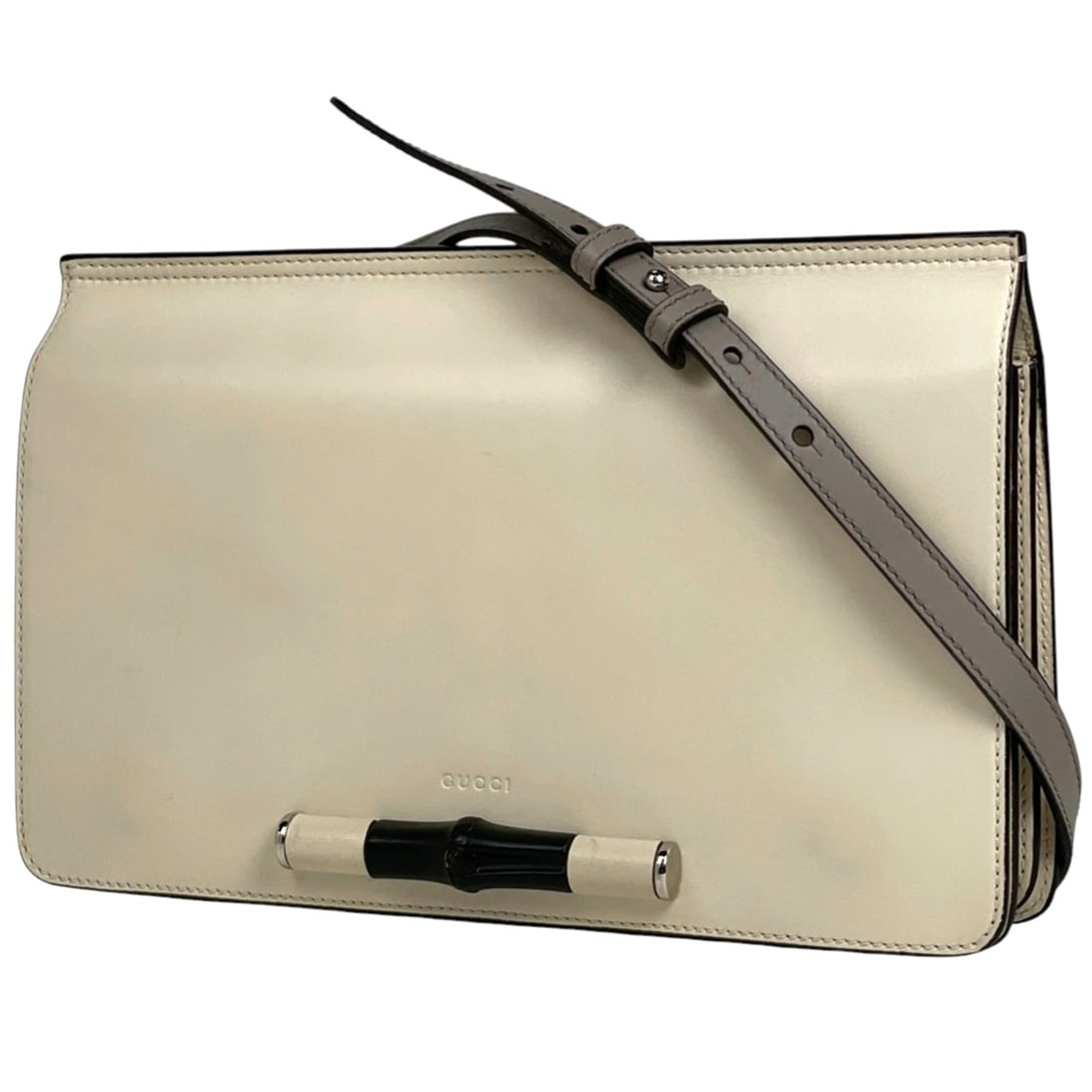 Gucci Bamboo Shoulder Bag 370817 Women's: --- Catalog ---Category: SizeSize (HxWxD): 18cm x 30cm x 4cm / 7.08'' x 11.81'' x 1.57''Category: DesignType: Shoulder bagColor: WhiteGender: WomenMaterial: Leather Category: GeneralLine: BambooBrand:
