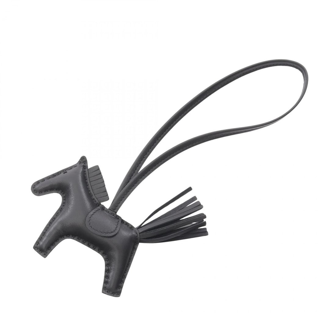 Hermes Rodeo PM Charm Accessory, Agneau Milo Leather, Women's, Black (1 of 9)