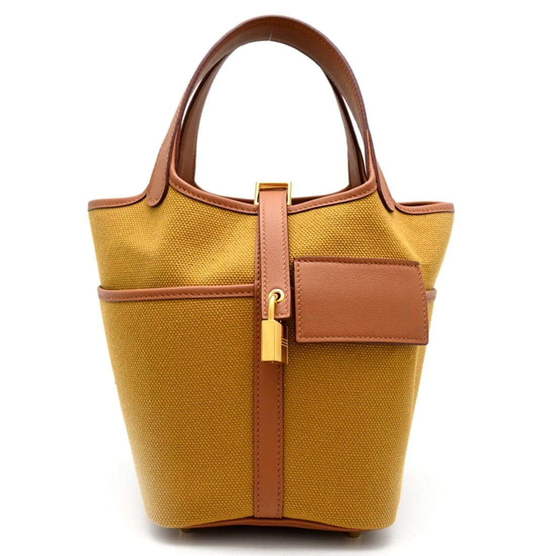Hermes Picotin Lock PM Cargo Bag, W stamp, 2024 model, gold hardware, women's handbag, Swift: --- Catalog ---Category: SizeSize (HxWxD): 20cm x 19cm x 14cm / 7.87'' x 7.48'' x 5.51''Category: DesignType: HandbagColor: Beige, YellowGender: WomenMaterial: Swift leather Category: GeneralBrand: He