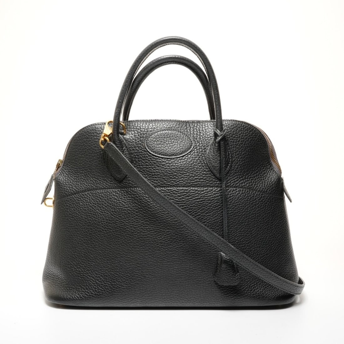 Hermes Hermès Bolide 35 Taurillon 2-way Handbag, Black, Made in 1991, with U Stamp: --- Catalog ---Category: SizeSize (HxWxD): 28cm x 37cm x 15cm / 11.02'' x 14.56'' x 5.9''Category: DesignType: HandbagColor: BlackGender: WomenCategory: GeneralBrand: HermesCountry of Origin: France--