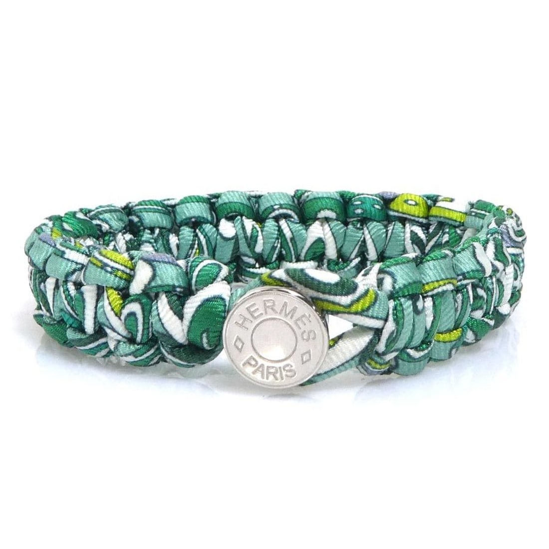 Hermes HERMES Bracelet Sellier Button Kid Silk Green Women's Free Shipping h32022a: --- Catalog ---Category: SizeLength: 15.5cm / 6.1''Category: DesignType: Charm braceletColor: GreenGender: WomenMaterial: SilkCategory: GeneralBrand: HermesCountry of Origin: Italy--- Item List ---Sec