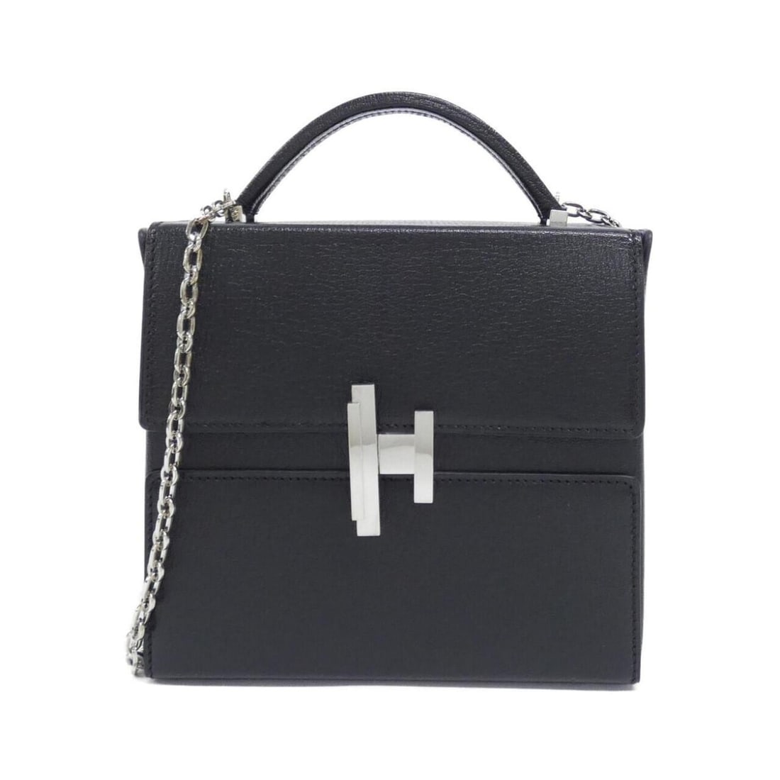 Hermes Hermès Cinétique Verso Handbag: --- Catalog ---Category: SizeSize (HxWxD): 17cm x 18cm x 8.5cm / 6.69'' x 7.08'' x 3.34''Category: DesignType: HandbagColor: BlackGender: WomenMaterial: Chevre leather Category: GeneralBrand: