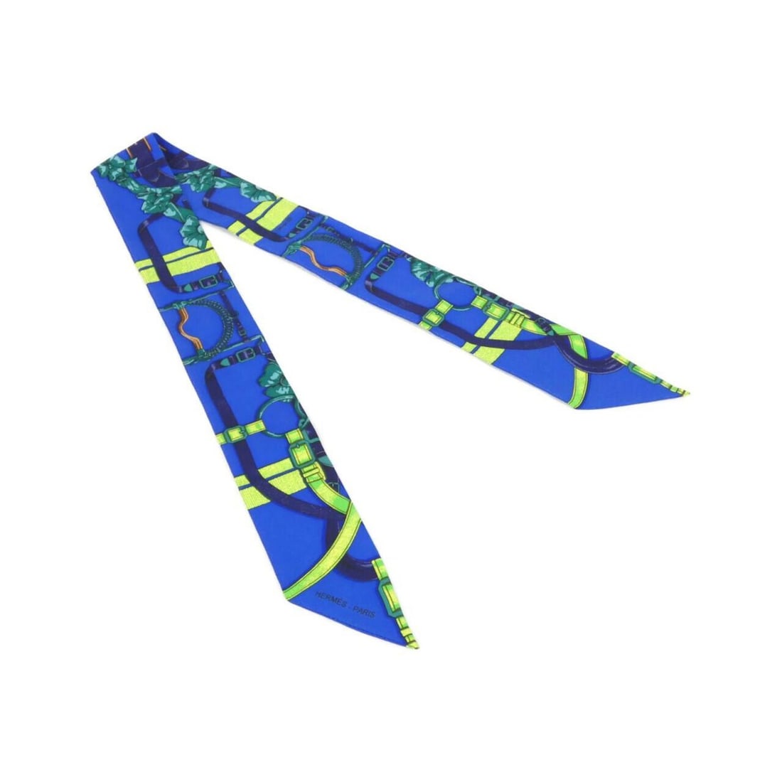 Hermes Twilly Scarf Muffler: --- Catalog ---Category: SizeSize (LxW): 5cm x 86cm / 1.96'' x 33.85''Category: DesignType: ScarfColor: BlueGender: WomenMaterial: Silk Category: GeneralBrand: Hermes--- Item List ---Section: