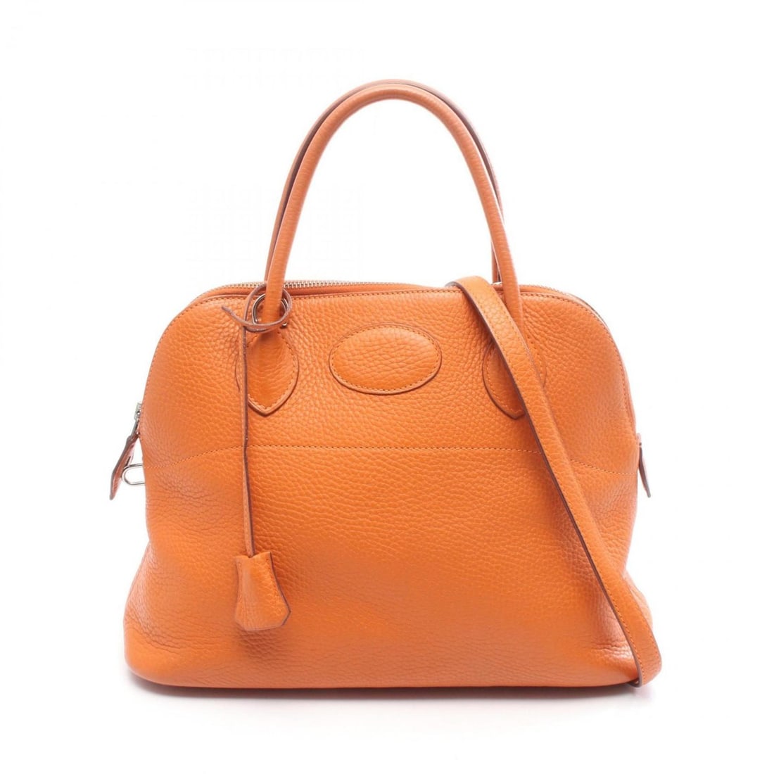 Hermes Bolide 31 Handbag, Leather, Taurillon Clemence Women's, Orange: --- Catalog ---Category: SizeSize (HxWxD): 24cm x 31cm x 12cm / 9.44'' x 12.2'' x 4.72''Category: DesignType: HandbagColor: Orange, PotironGender: WomenMaterial: Taurillon clemence leather , Leather H