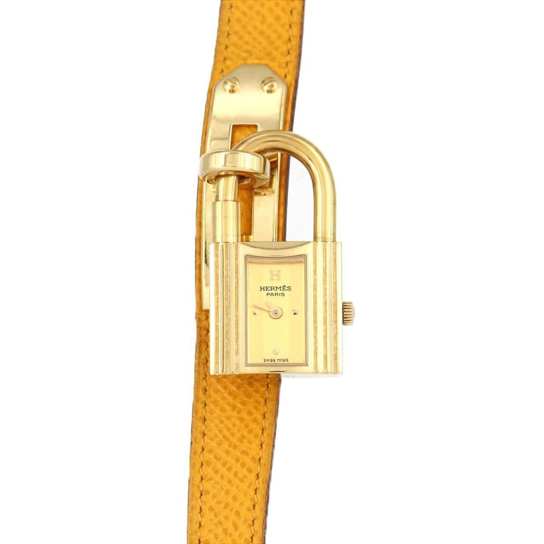 Hermes Kelly GP KE1.201 Quartz Watch: --- Catalog ---Category: SizeCase Diameter: 20mm / 0.79''Category: DesignType: WristwatchGender: WomenColor (Dial): GoldMaterial (Case): Gold platedCategory: GeneralMPN: KE1.201Brand: HermesCategory: