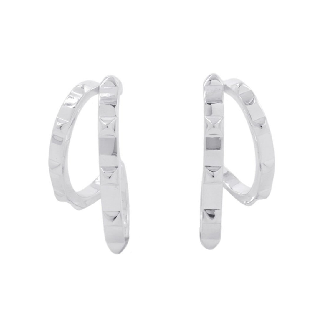 Hermes earrings, Clou de H SV925 silver, HERMES earrings: --- Catalog ---Category: SizeSize (HxWxD): 32.40mm x 12.00mm / 1.28'' x 0.47''Category: DesignType: Stud earringsColor: SilverGender: WomenMaterial: Silver 925Category: GeneralMPN: H125521BBrand: Herm