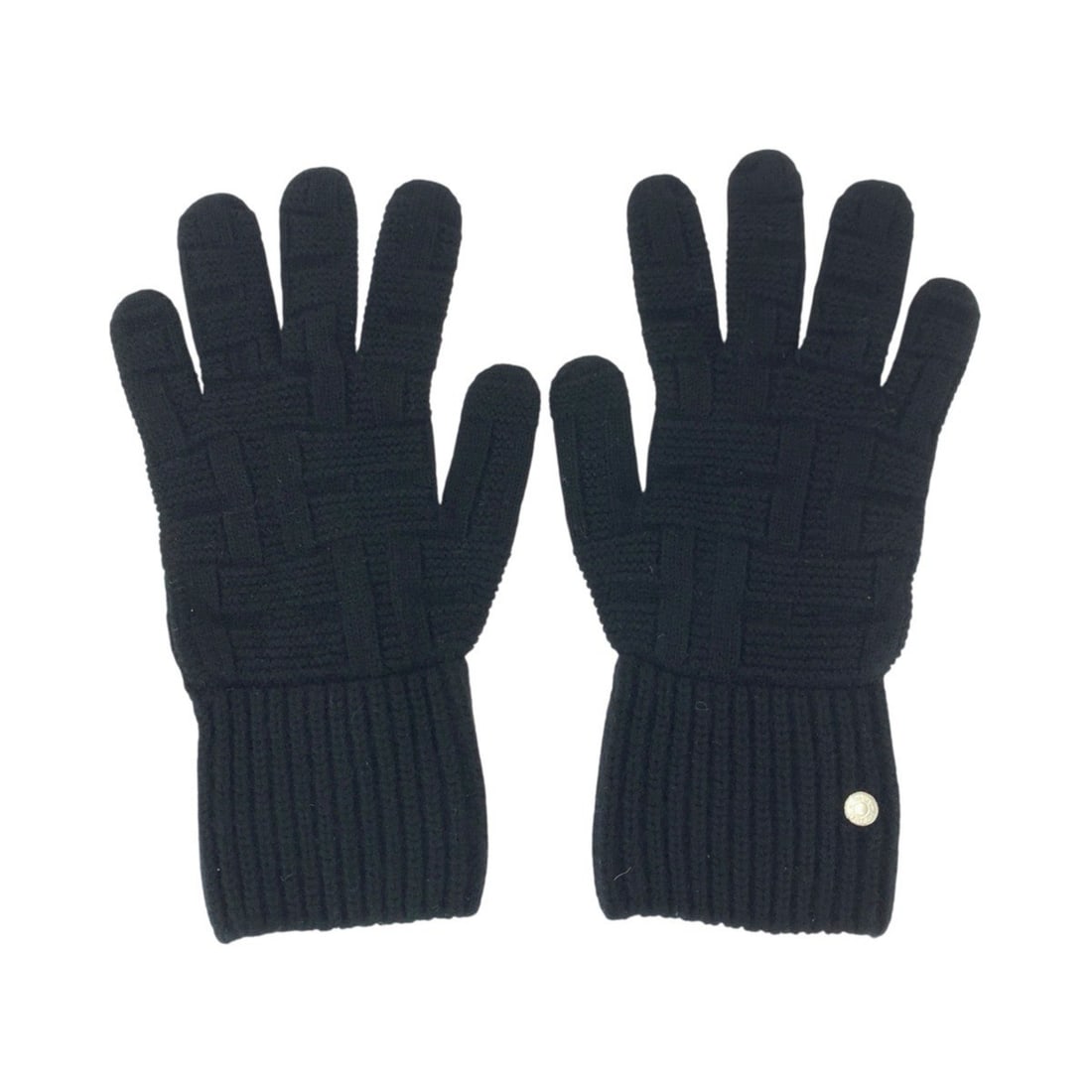 HERMES Hermes Sellier Size M Black Silver Hardware Wool Gloves Women's: --- Catalog ---Category: SizeTotal Length: 24cm / 9.44''Category: DesignType: Warm glovesColor: BlackGender: WomenMaterial: Wool Category: GeneralBrand: HermesCountry of Origin: France--- Item List --