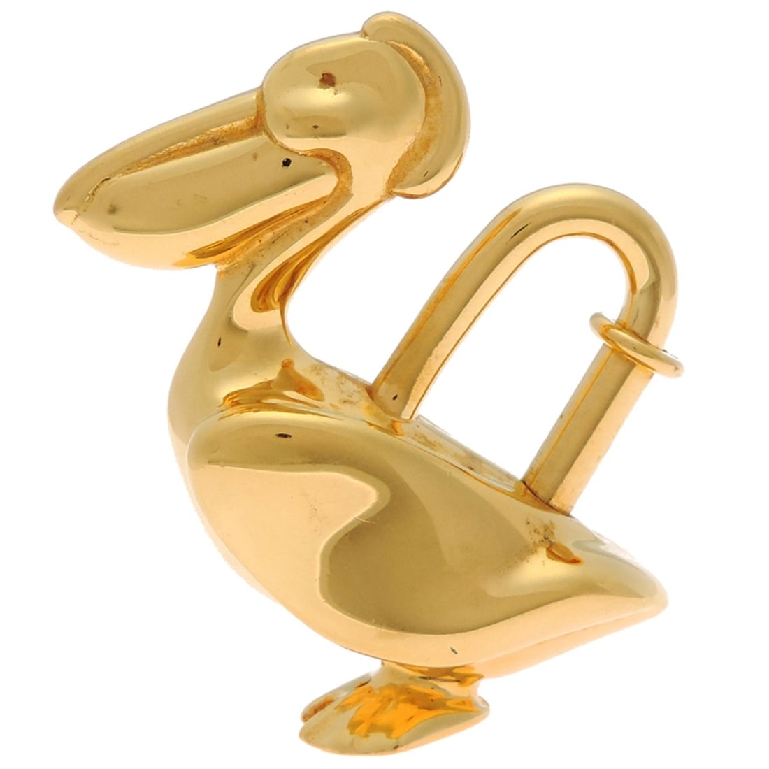 Hermes Pelican Cadena 1992 Limited Edition Ladies' & Men's GP: --- Catalog ---Category: SizeSize (HxWxD): 38.50mm x 32.50mm / 1.52'' x 1.28''Category: DesignType: Handbag charmGender: Men,WomenMaterial: Gold platingCategory: GeneralBrand: Hermes--- Item List