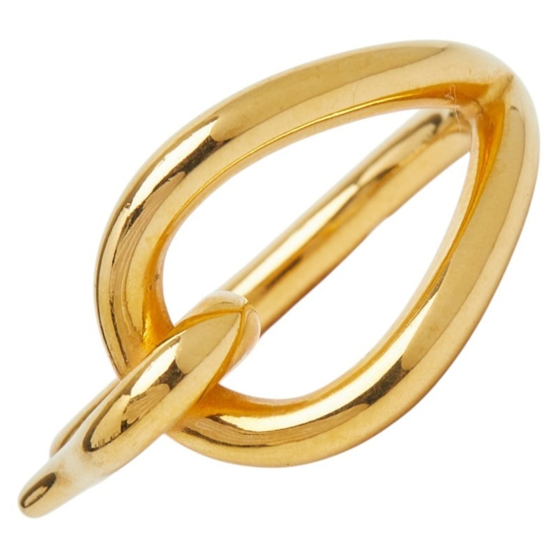 Hermes Jumbo Scarf Muffler Ring Gold Plated Women's HERMES (1 of 5)
