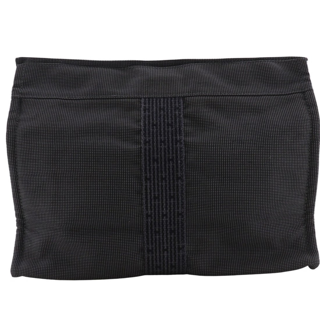 Hermes Herline Pouch MM - Pouch, Clutch Bag, Nylon Canvas, Gray, Zipper Closure, Unisex (1 of 10)