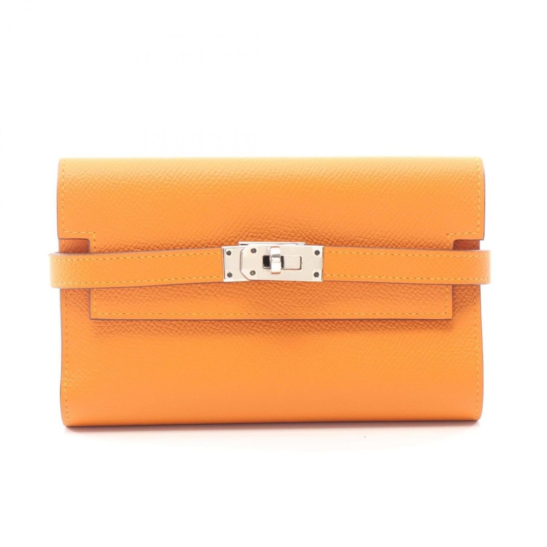Hermes Kelly Wallet Medium Verso Tri-fold Leather Veau Epsom Women's Orange: --- Catalog ---Category: SizeSize (HxWxD): 10cm x 15.5cm x 2cm / 3.93'' x 6.1'' x 0.78''Category: DesignType: Wallet (tri-fold)Color: OrangeGender: WomenMaterial: Epsom leather Category: GeneralBrand: