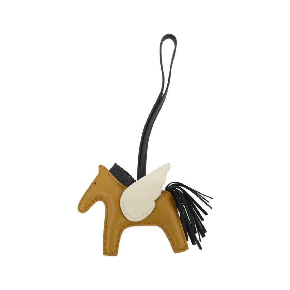 Hermes Rodeo Pegasus Accessory Bag Charm PM 083010CA: --- Catalog ---Category: SizeChain Length: 360.00mm / 14.17''Size (HxWxD): 75.00mm x 85.00mm / 2.95'' x 3.35''Category: DesignType: Handbag charmColor: BrownGender: WomenMaterial: Agneau